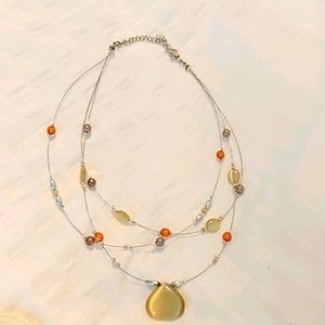 Multi colored stone necklace